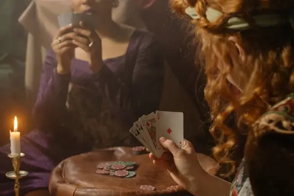 playing cards on table